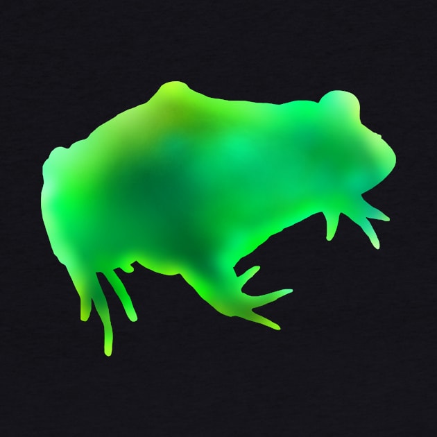 Green Ombre Frog Silhouette by Art by Deborah Camp